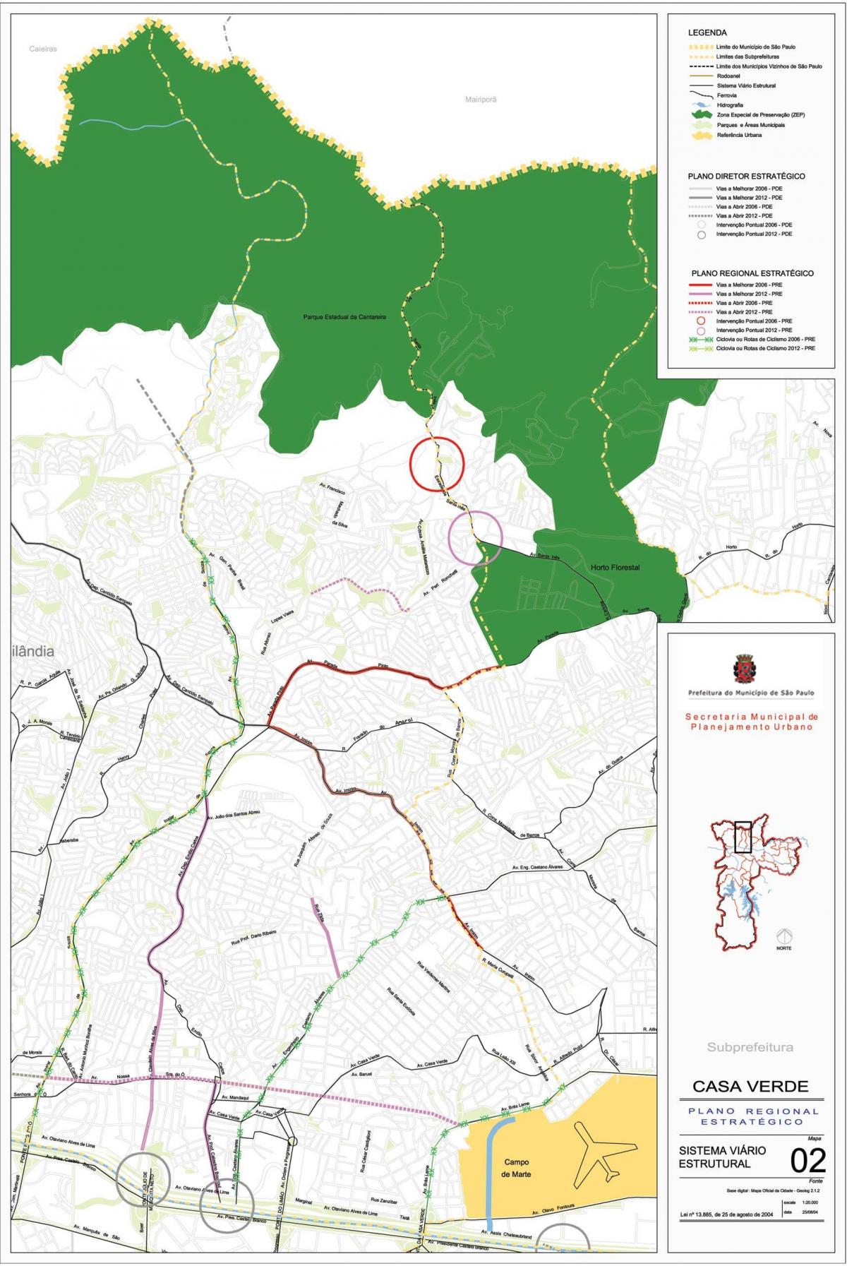 خريطة Casa Verde ساو باولو - الطرق
