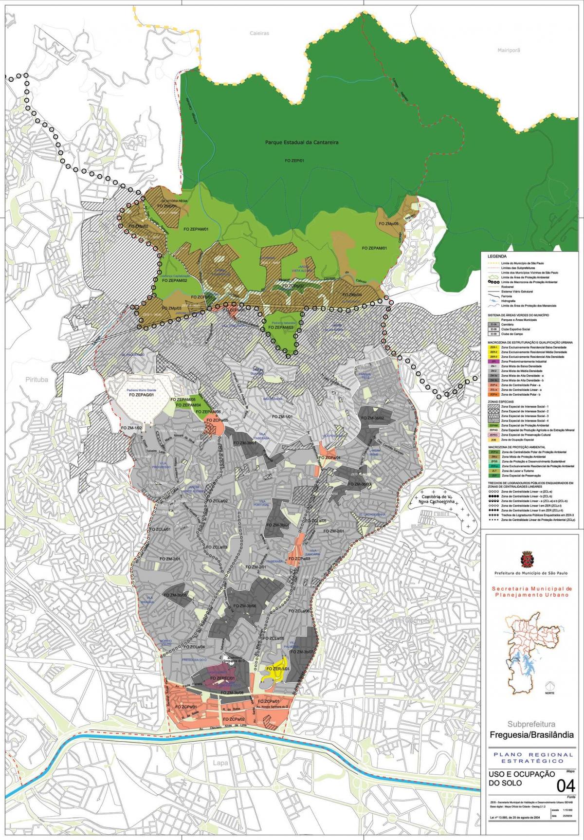 خريطة Freguesia هل Ó ساو باولو - الاحتلال التربة