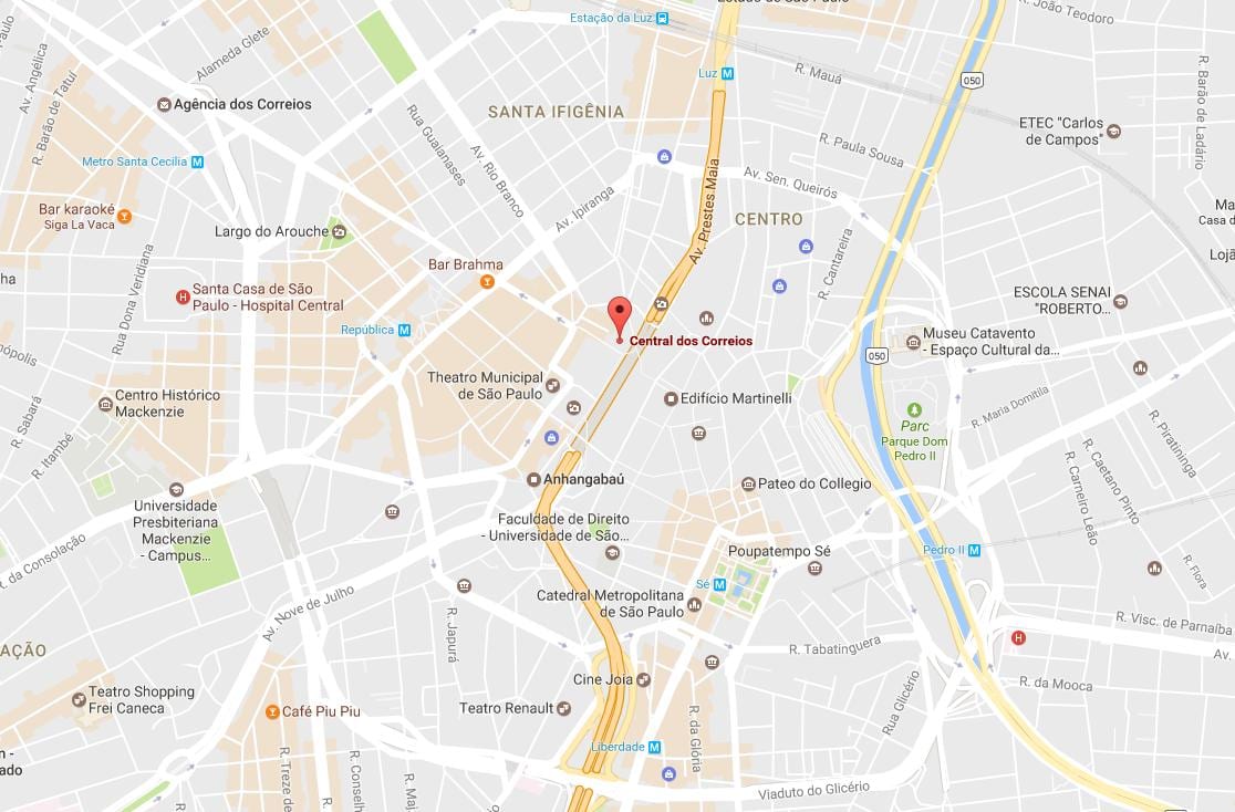 خريطة Palácio dos Correios ساو باولو