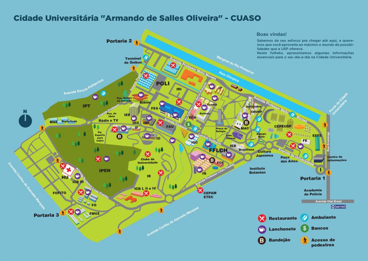 خريطة جامعة أرماندو Salles de Oliveira - CUASO