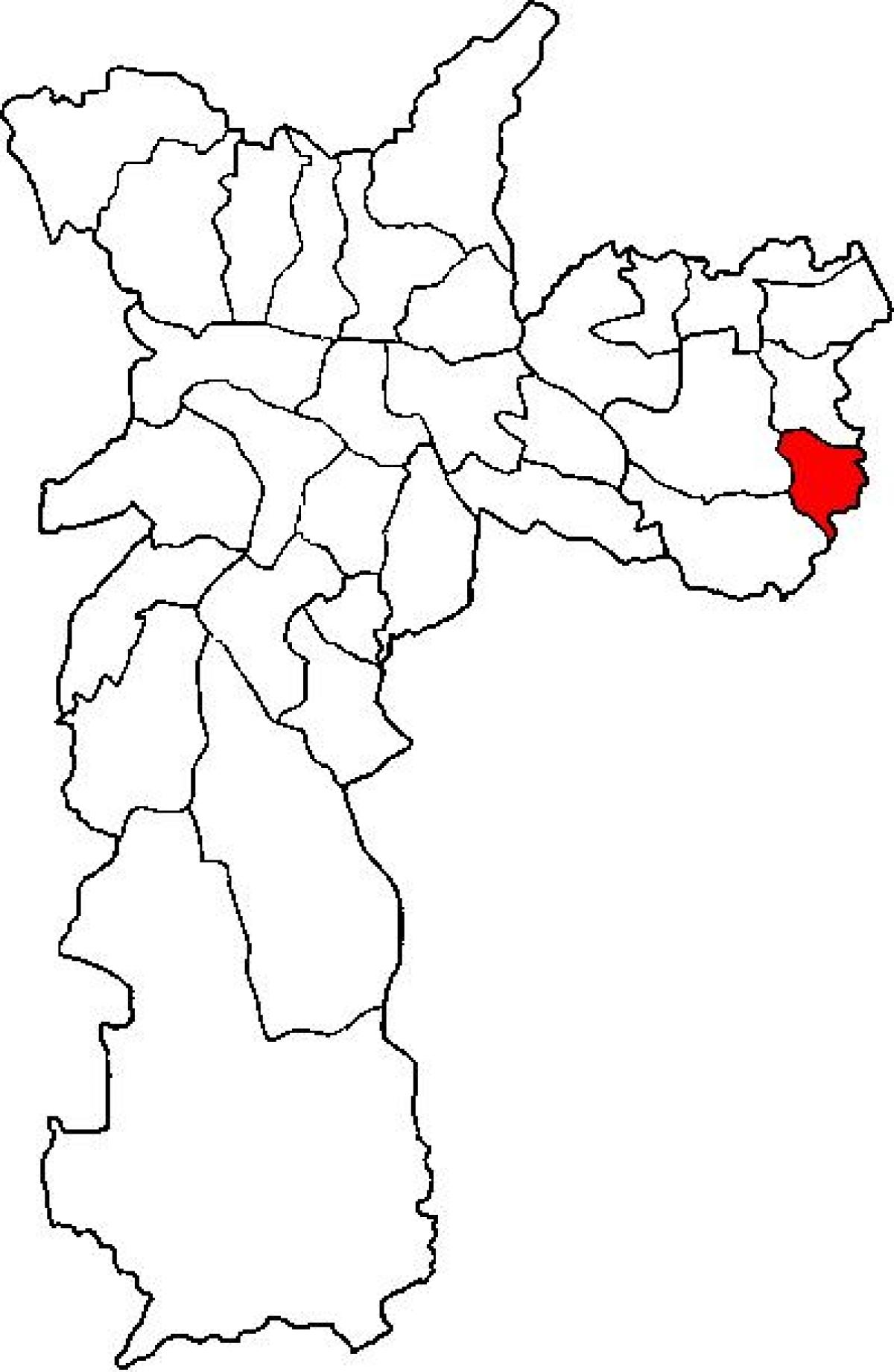 خريطة سيداد تيرادنتس الفرعية في محافظة ساو باولو
