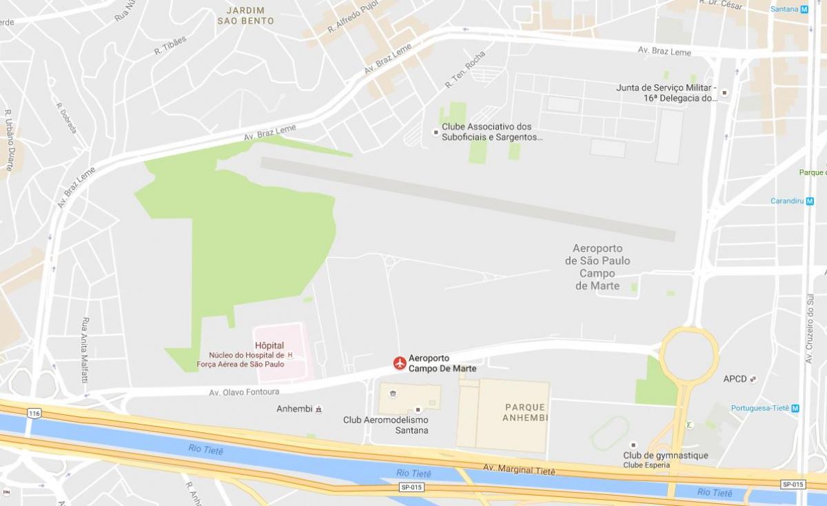 خريطة كامبو دي مارتي المطار