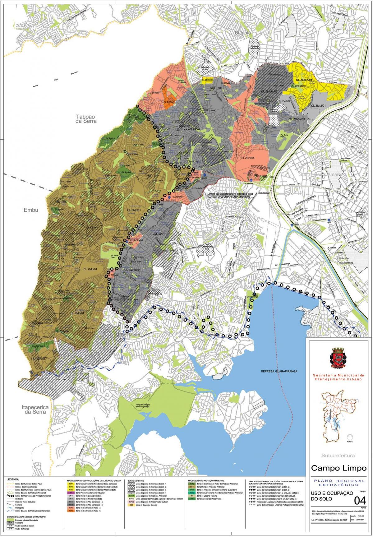 خريطة كامبو ليمبو ساو باولو - الاحتلال التربة