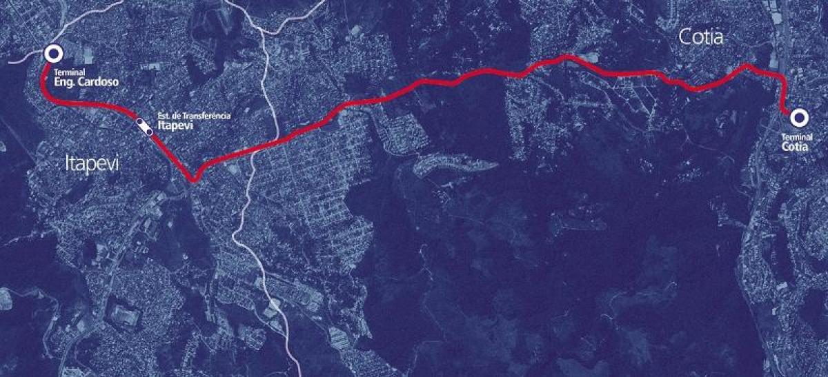 خريطة كوريدور BRT metropolitano اتابفي-كوتيه