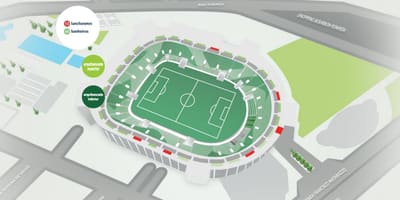 خريطة أليانز Parque العلوي المدرجات