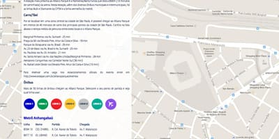 خريطة الوصول أليانز Parque