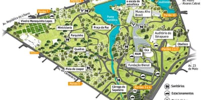 خريطة حديقة Ibirapuera ساو باولو