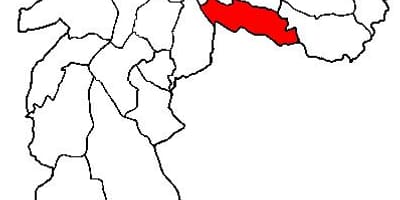 خريطة فيلا Prudente الفرعية في محافظة ساو باولو