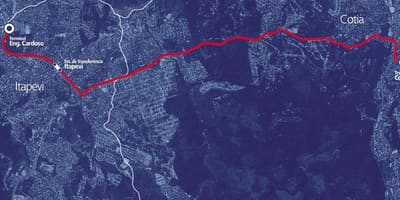 خريطة كوريدور BRT metropolitano اتابفي-كوتيه