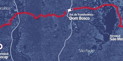 خريطة كوريدور BRT metropolitano Perimetral ليشتي
