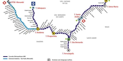 خريطة كوريدور metropolitano عبد