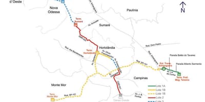 خريطة كوريدور metropolitano Noroeste