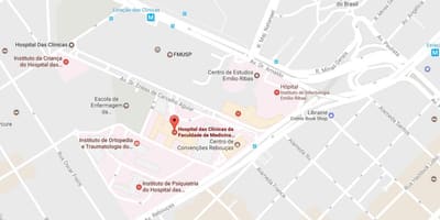 خريطة Clínicas المستشفى