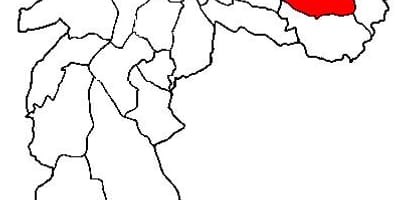 خريطة Itaquera الفرعية في محافظة ساو باولو