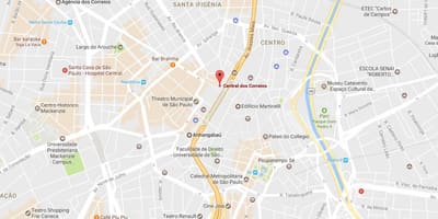 خريطة Palácio dos Correios ساو باولو